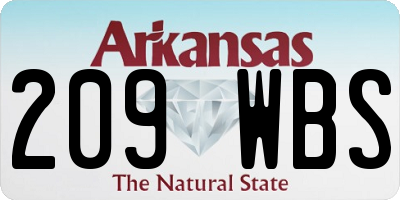 AR license plate 209WBS
