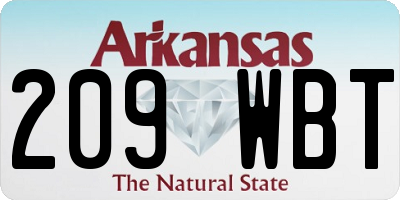 AR license plate 209WBT