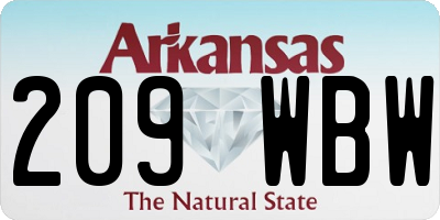 AR license plate 209WBW