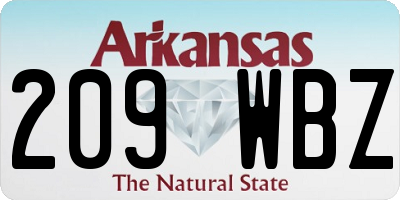 AR license plate 209WBZ