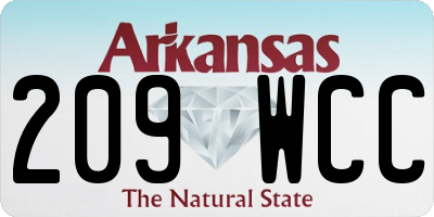 AR license plate 209WCC