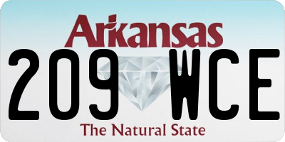 AR license plate 209WCE