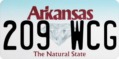 AR license plate 209WCG