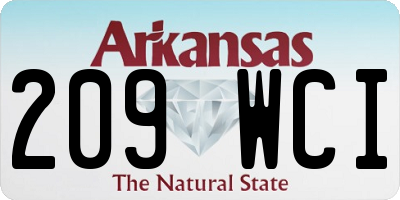 AR license plate 209WCI