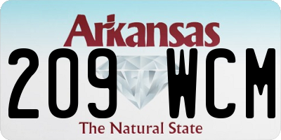 AR license plate 209WCM