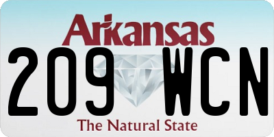 AR license plate 209WCN