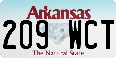 AR license plate 209WCT