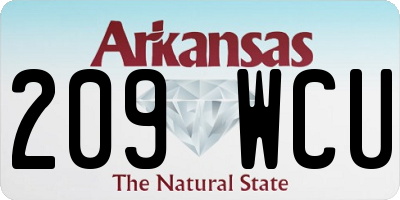 AR license plate 209WCU