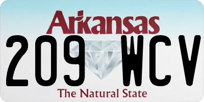 AR license plate 209WCV