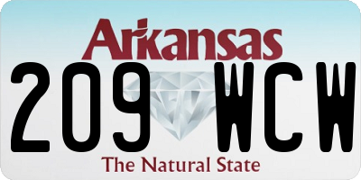 AR license plate 209WCW