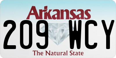 AR license plate 209WCY