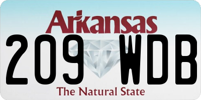 AR license plate 209WDB