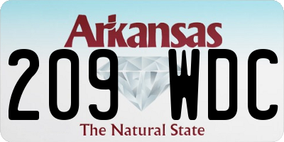 AR license plate 209WDC