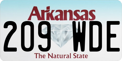 AR license plate 209WDE