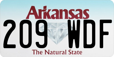 AR license plate 209WDF