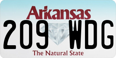 AR license plate 209WDG