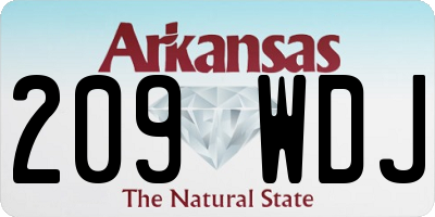 AR license plate 209WDJ