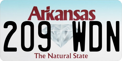AR license plate 209WDN