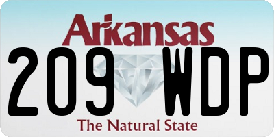 AR license plate 209WDP