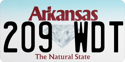 AR license plate 209WDT