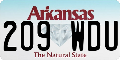 AR license plate 209WDU