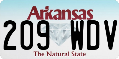 AR license plate 209WDV