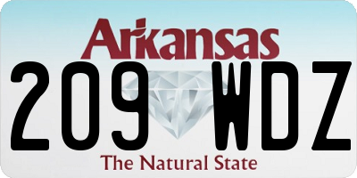 AR license plate 209WDZ