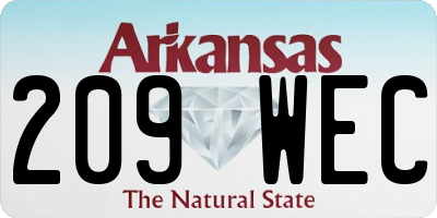 AR license plate 209WEC