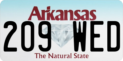 AR license plate 209WED