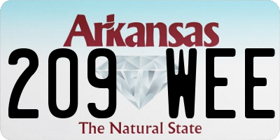 AR license plate 209WEE
