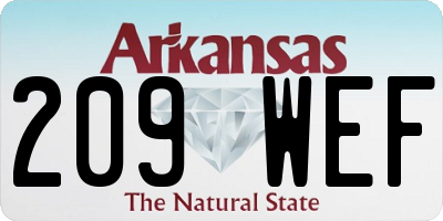 AR license plate 209WEF