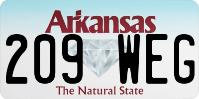 AR license plate 209WEG
