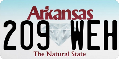 AR license plate 209WEH