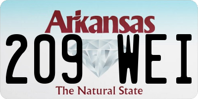 AR license plate 209WEI
