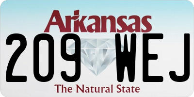 AR license plate 209WEJ
