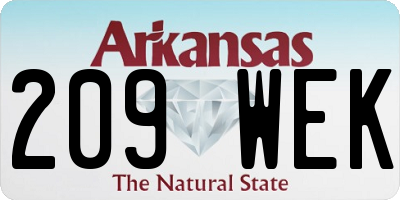 AR license plate 209WEK