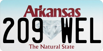 AR license plate 209WEL