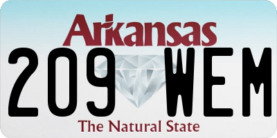 AR license plate 209WEM