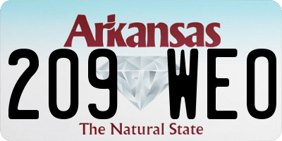 AR license plate 209WEO