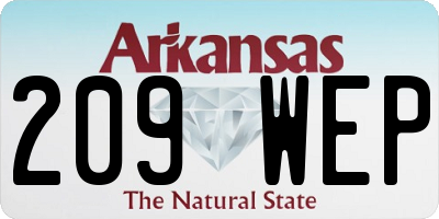 AR license plate 209WEP