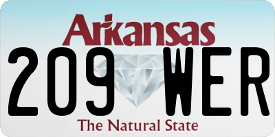 AR license plate 209WER