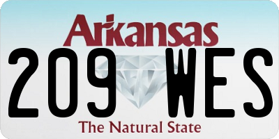 AR license plate 209WES