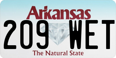 AR license plate 209WET
