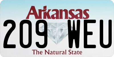 AR license plate 209WEU