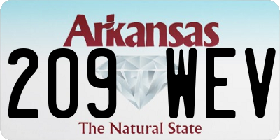 AR license plate 209WEV