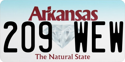 AR license plate 209WEW