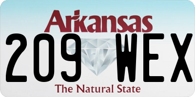 AR license plate 209WEX