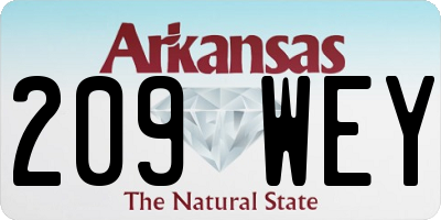 AR license plate 209WEY