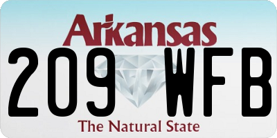 AR license plate 209WFB