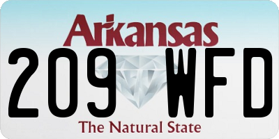 AR license plate 209WFD
